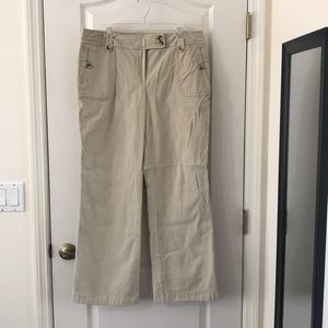 Ann Taylor Super Soft Brushed Twill Khaki Pants